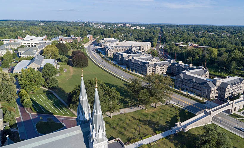 Aerial view of the campus 