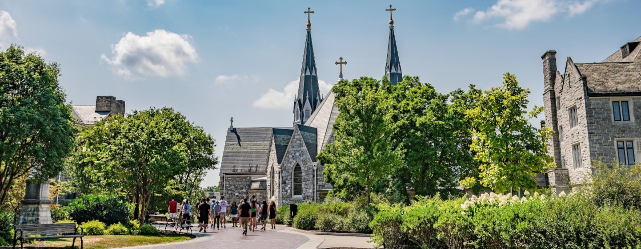 Villanova's campus in summer