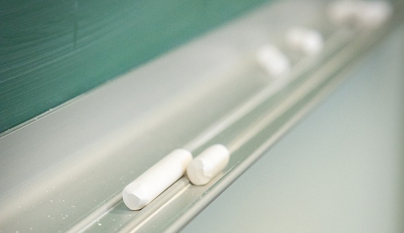 chalk and a chalkboard