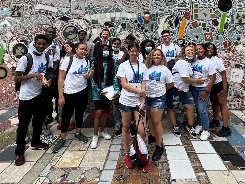 Fourteen rising high school seniors participate in Villanova's Civitas through Caritas program.