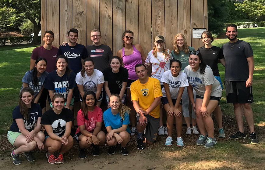 Group of students at the Villanova Challenge Course