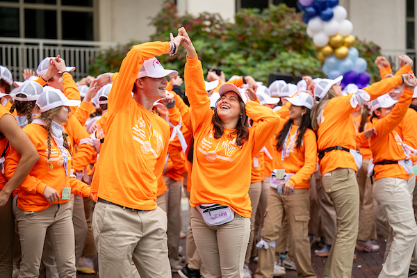 Students dancing at Special Olympics
