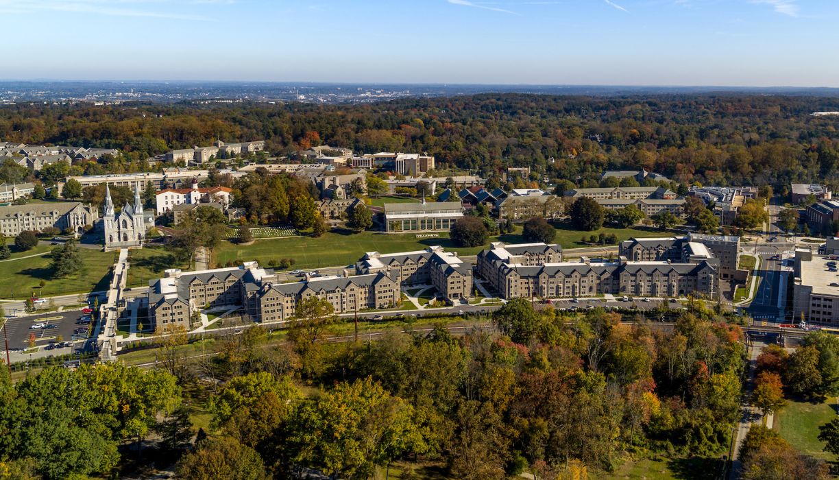 Birds-eye view of campus